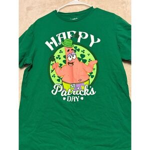 Nickelodeon Patrick Star Happy St Patricks Day Green T Shirt Mens Large